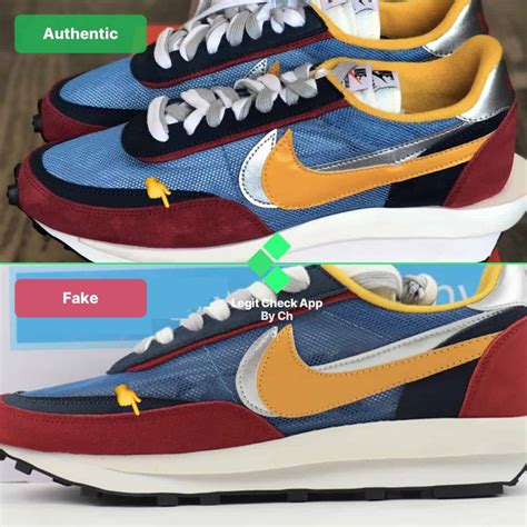 real vs fake nike sacai|A guide for your Nike Sacai Waffle Legit Checking! : r/Sneakers .